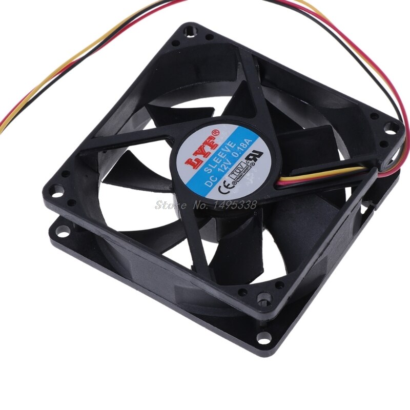 Cpu pc fan cooler heatsink exhaust 3 pin 80mm x 25mm