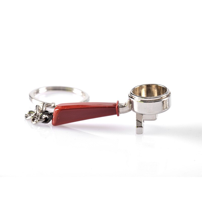 Couple Espresso Accessories Coffee Key Chain Mini Coffee Tamper Beautiful Coffee Keyring Cafe for Coffee Lovers Keychain: I