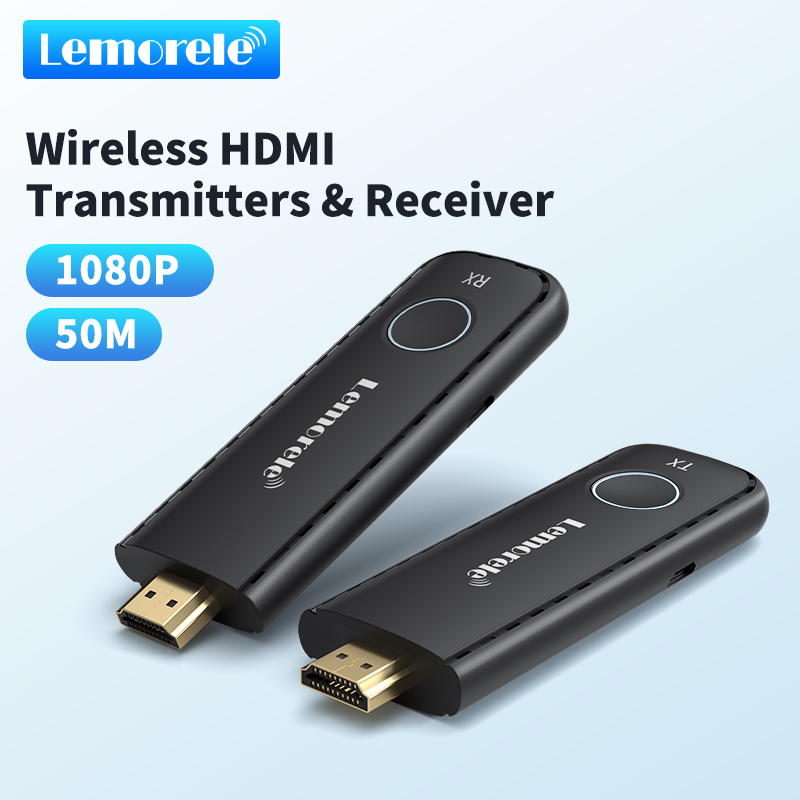 Lemorele Draadloze HDMI Zender Ontvanger 1080P Display Dongle Extender Ontvanger Meerdere tot 1 Display Voor Camera Laptop PC
