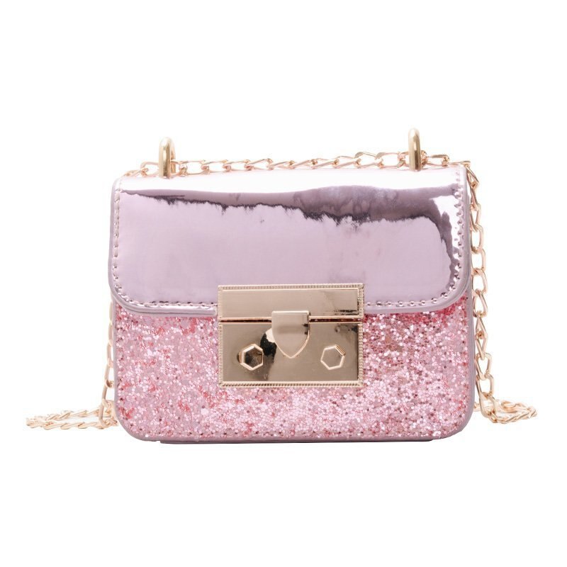 Coréen enfants Mini sac à monnaie mignon en cuir sacs à bandoulière pour bébé filles petit portefeuille pochette sac enfant changement sac à main: Rose