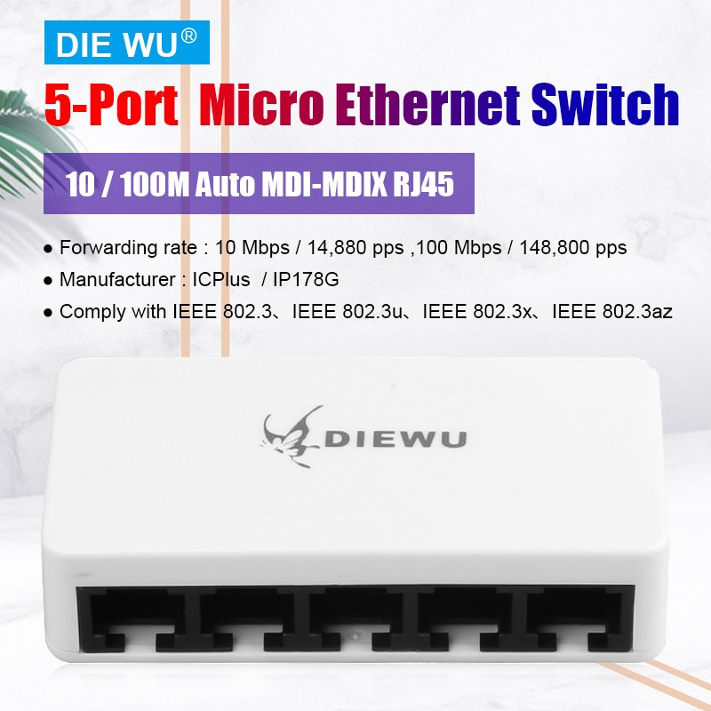 TXE108 5 Port 10/100Mbps MINI fast Ethernet Switch MICRO USB powered Desktop Network Switches Adapter,Auto MDI-MDIX RJ45