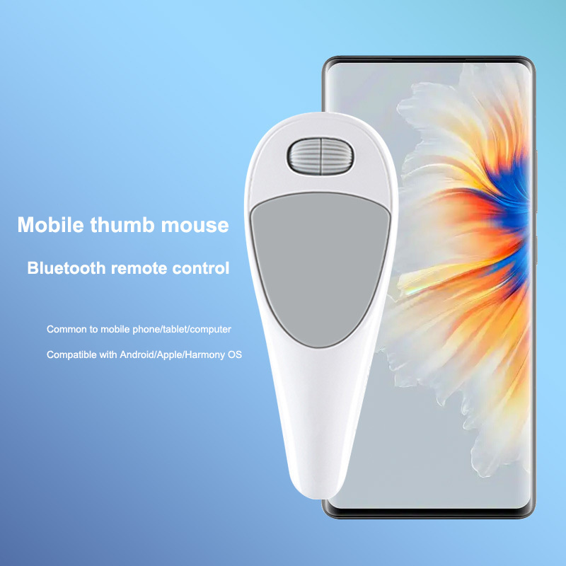 Bluetooth Wireless Air Mouse wiederauf ladbare Typ-C ergonomische Mäuse Touch Control Daumen Finger Mini-Maus für Telefon iPad Tablet iOS