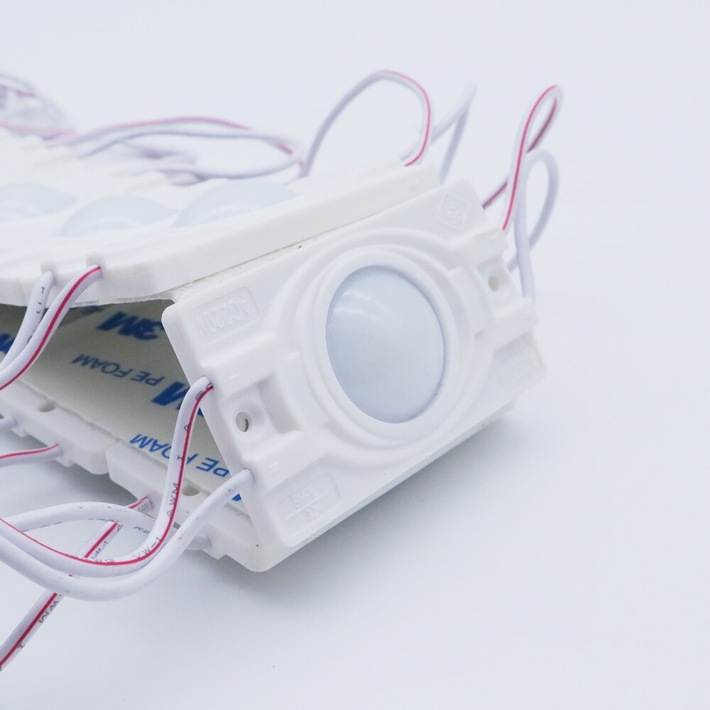 20 stk  ac 220v led moduler smd 2835 6 lysdioder  ip65 cob led modul lys med linse reklamebaggrundsbelysning ingen behov for driver