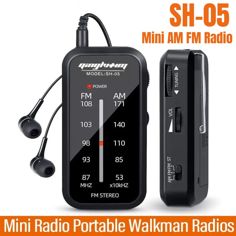 Tragbares Mini-Radio AM FM Walkman Radios Portatil Hand Stereo Musikspieler AAA-Batterien mit Kopfhörern zum Wandern 2025