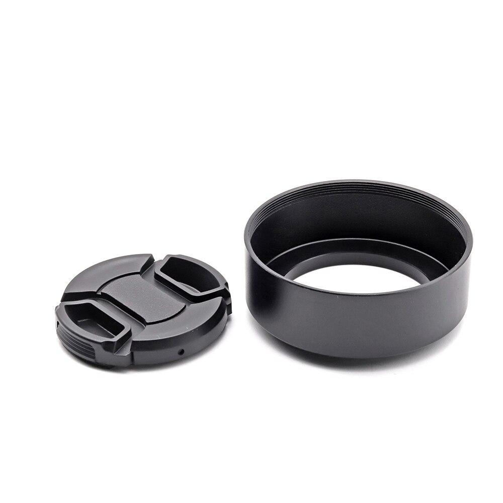 LN-46S 46mm Metal Screw-in Standard Lens Hood with 43MM Lens Cap for OLYMPUS M. ZUIKO DIGITAL 25mm/17mm f1.8 , 12mm f2.0 lenses