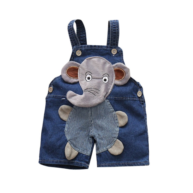 Jongens shorts Leuke Panda baby jongens Strap Jeans shorts zomer kinderen chothing kids broek broek jongens broek shorts: Grijs / 9m