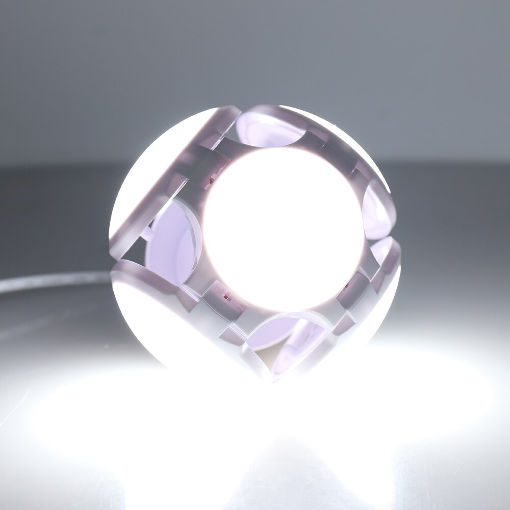 LED Garage Lights Deformable 40W LED Basement Lights E27 LED Light Bulb Ceiling Lighting Daylight Lamps with 4 Adjustable Panels