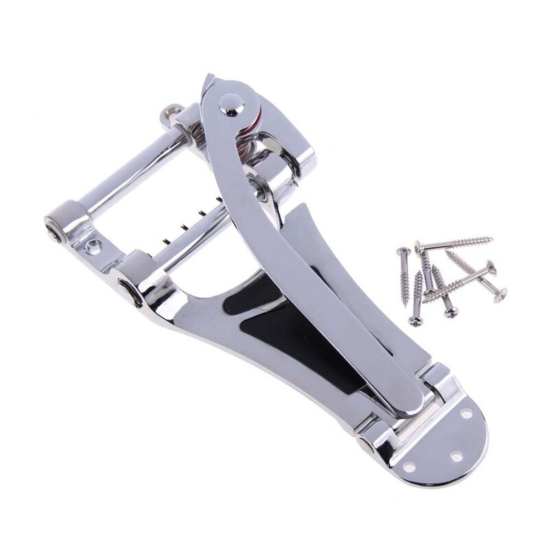 Silver Tremolo Vibrato Bridge Tailpiece Hollow body Archtop for Les Paul Guitar