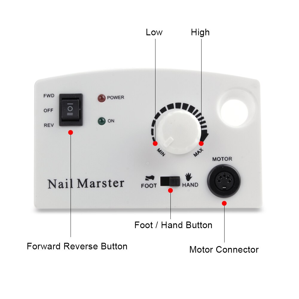 Máquina pulidora eléctrica para manicura y pedicura, 35000RPM, 25W, lima de uñas con diamantes, eliminador de esmalte de Gel