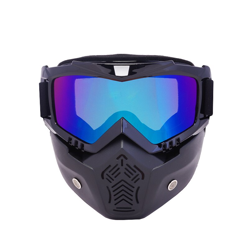 Men Women Ski Goggles Snowboard Snowmobile Eyewear Detachable Mask Snow Winter Skiing Glasses Motocross Sunglasses: S051 Colored Lens