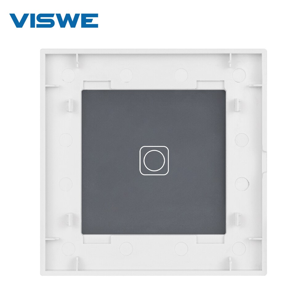 Viswe F Serie Leeg Paneel 82*82Mm Wit Alleen Crystal Gehard Glas Touch Schakelaar Panel Module