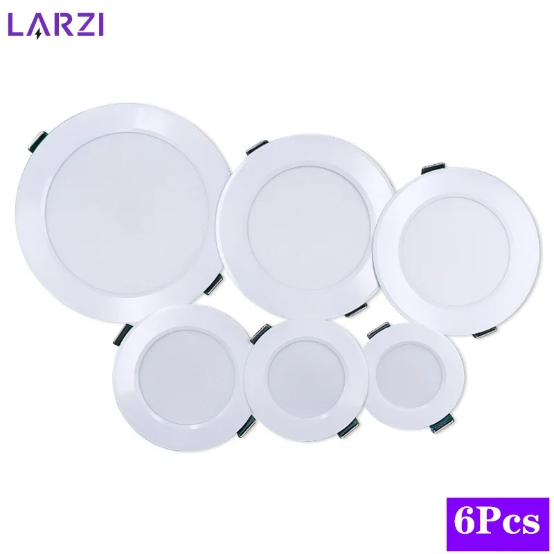 6 unids/lote LED Downlight 3W 5W 7W 9W 12W 15W AC220V 240V blanco frío cálido lámpara Led empotrable foco bombilla Led para dormitorio cocina