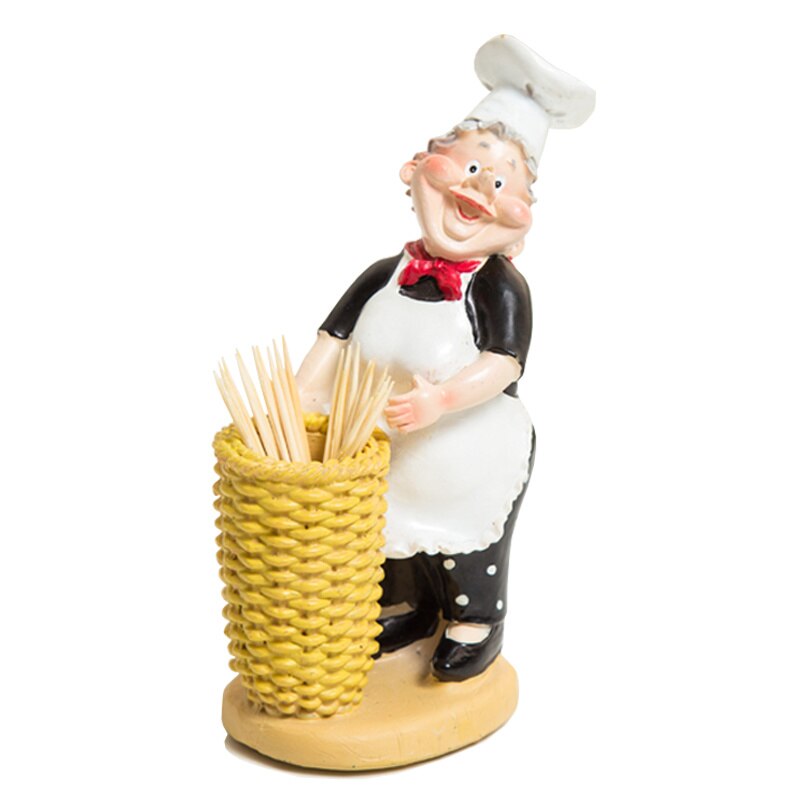 Palillo de dientes decorativo de resina para decoraciones para restaurante decoración para el hogar sostenedor de palillo de chef titular de la tarjeta del nombre