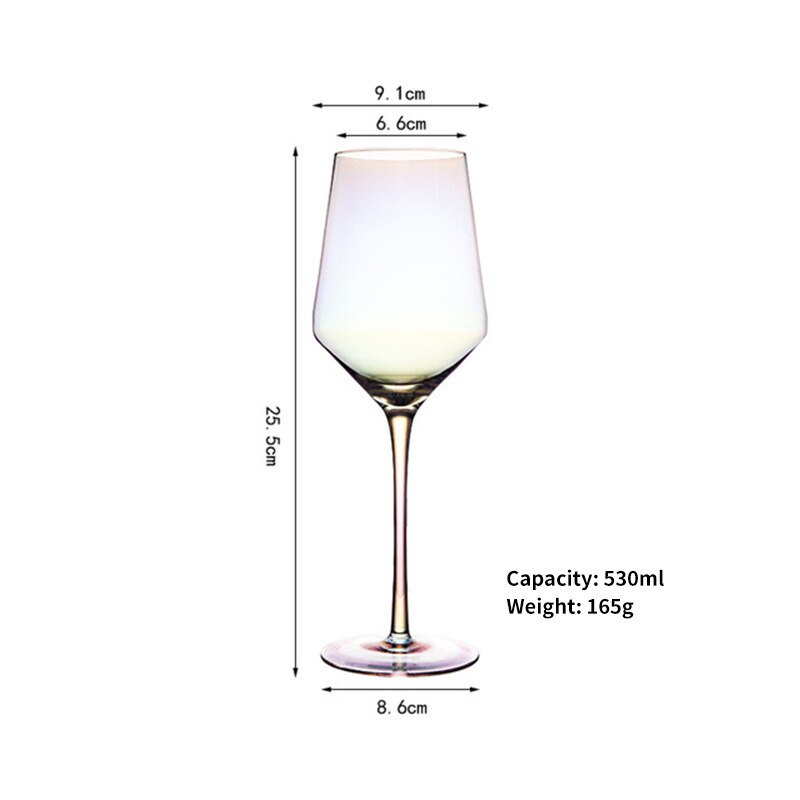 Wind Regenboog Glas Geleidelijke Verandering Zeven Kleur Glasdrinkbeker Noord-europa Verblinden Kleur Wijnglas Champagne Glas Rode Wijn Glas: style5