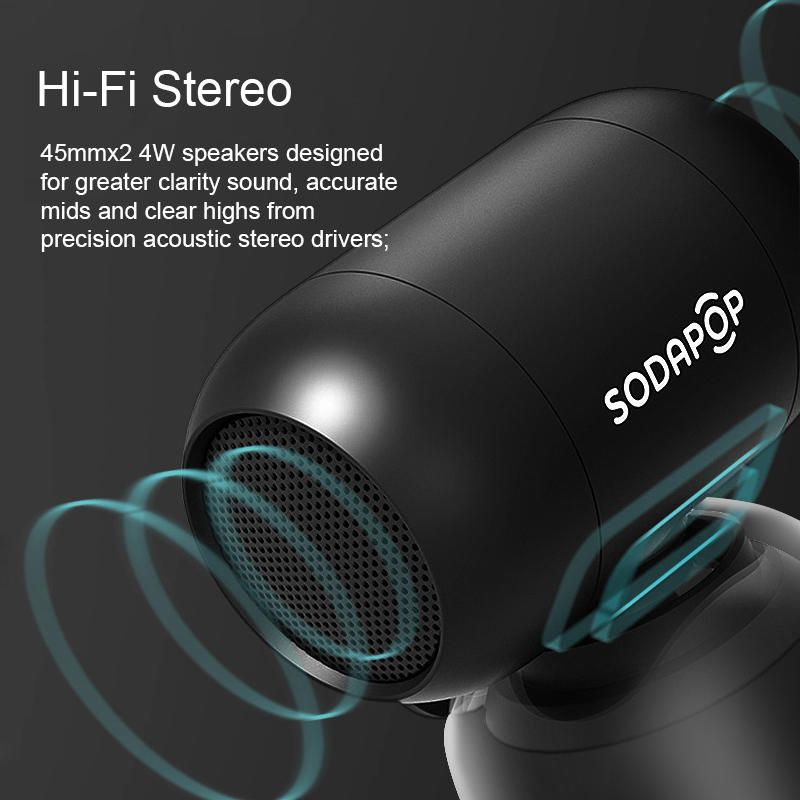 SODAPOP Bottle Bluetooth Speaker Portable AUX HANDSFREE Waterproof Sound Bass Subwoofer Small Speaker with microphone