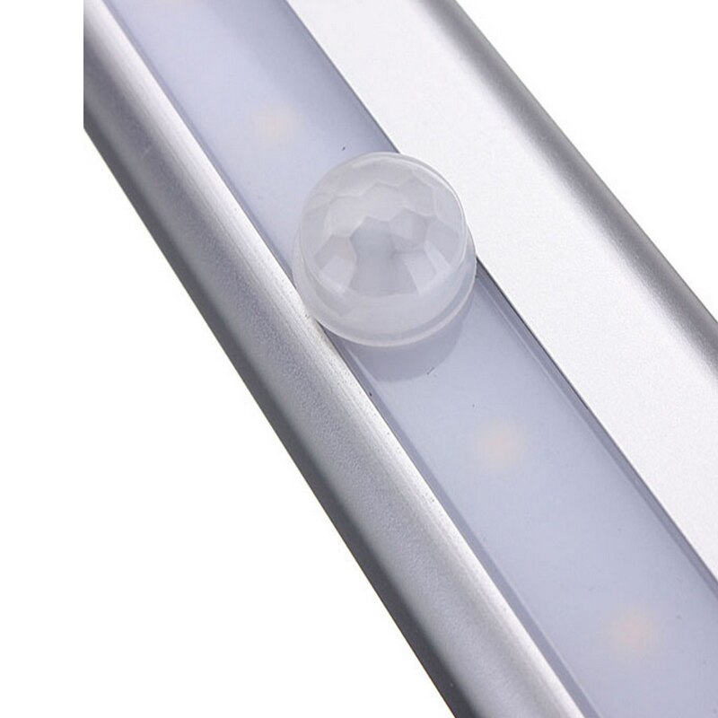 Stick-op draagbare 10 led draadloze motion sensing lichtbalk met magnetische strip, led lichtbalk-onder keukenkast led lamp