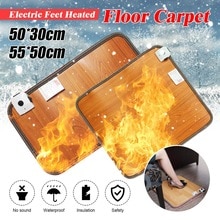 Electric Heating Mat Foot Feet Warmer Office Warm Feet Thermostat Heating Pad Home Heated Floor Carpet 50x30cm / 55x50cm