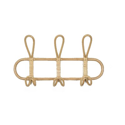 Gancho de rattan mão tecido armazenamento roupas chapéu retro rústico parede pendurado decoração do agregado familiar ferramentas gancho: natural 3hooks
