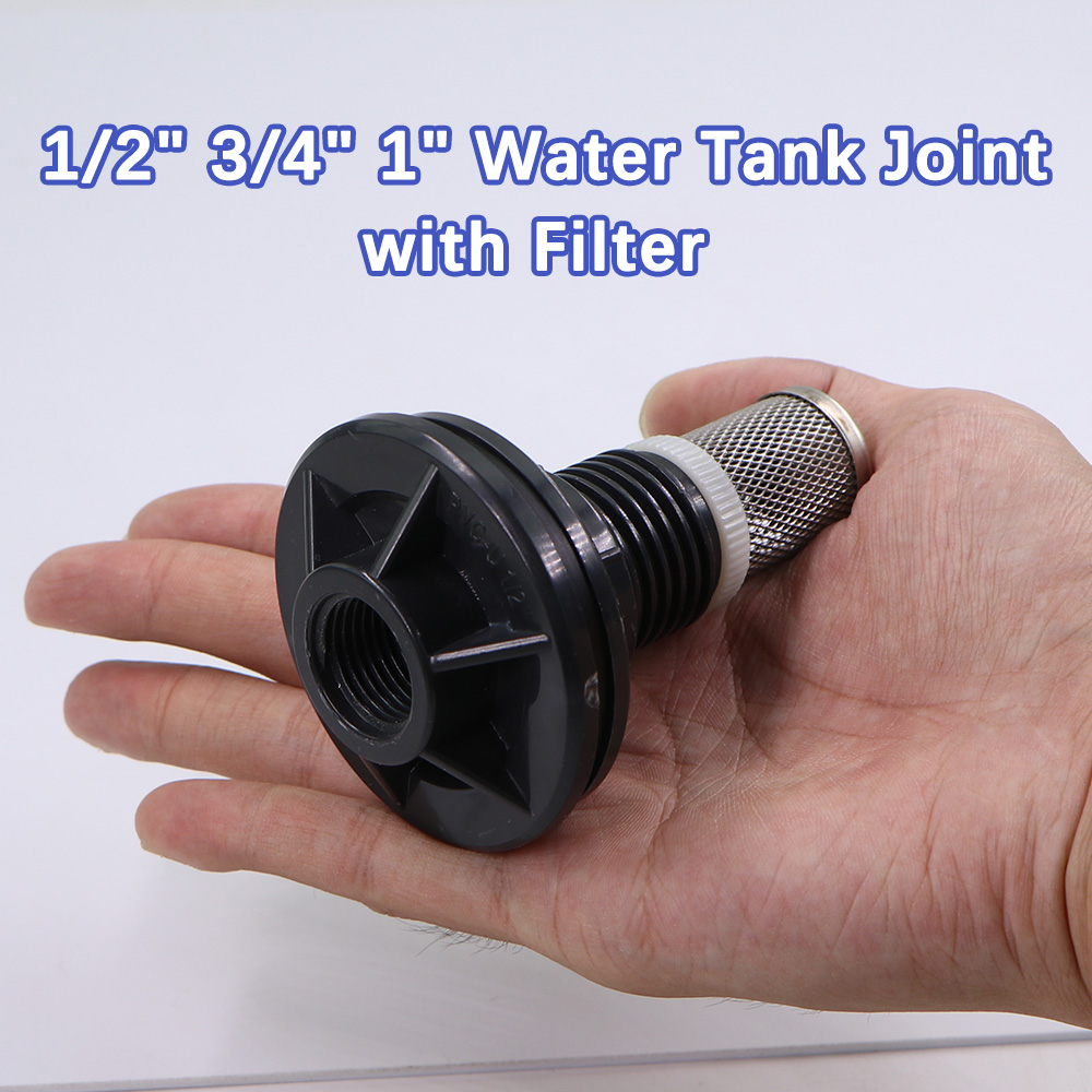 1/2" 3/4" 1" Water Tank Joint 304 Stainless Steel Filter Female Thread Seal Washer Garden Irrigation Aquarium Fish Tank Adapter