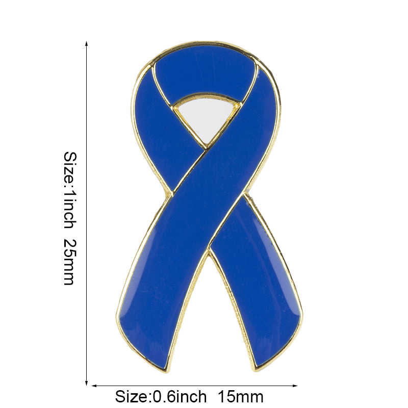 Lint Borstkanker Awareness Revers Pin Aids Metalen Badge Pin Broche Decoratieve Knoppen voor Kleding XY0025: Goud-kleur