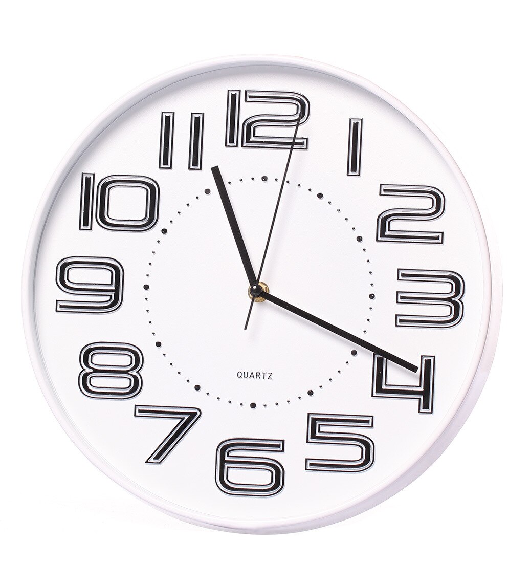 12 snygga minimalistiska digitala väggklockor vardagsrum sovrum studie art déco mute klocka: Vit