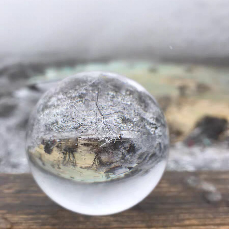 Crystal Ball Large Transparent Photography Glass 100mm Sphere Photo Shooting Props Lens Clear Round Artificial Ball Decor