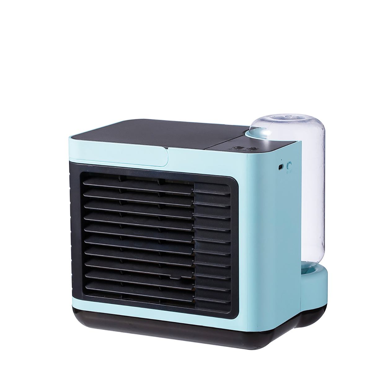 Portable Mini Air Conditioner 3Speed USB Charging Mini Cooler Home Multi-function Air Cooler Humidifier Purifier with Water Tank: Blue