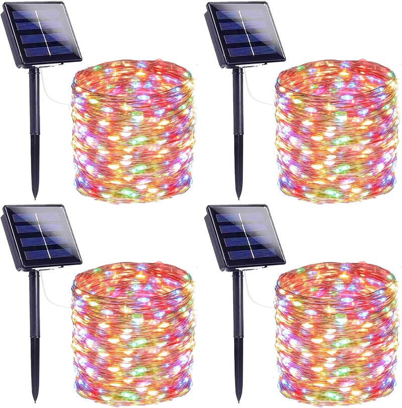 Weihnachten Dekor draussen LED Solar- Schnur Licht LED funkeln Wasserdichte Lampe Garten Lichterkette für Party Dekor 6m/12m/23m/33m: Weiß / K