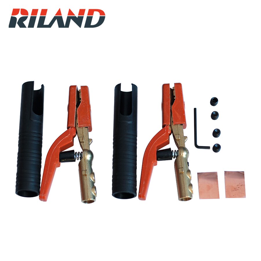 RILAND 300A Electrode Holder 2 Pieces Stick Welding Rod Copper Mini Cable Welding Clamps Stinger Clamp Tool Heat Resistant