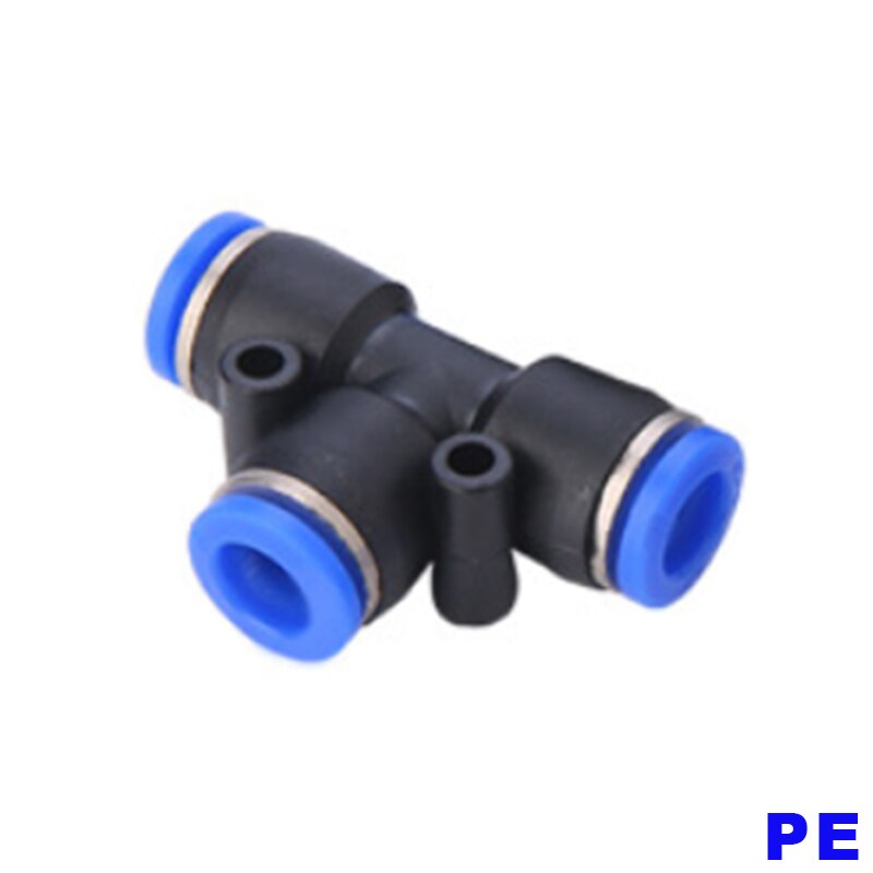 1Stck T/Y/L/Gerade Typ PU/PV/PY/PE/PM/PZA/PK/HVFF/Pneumatische Armaturen Für Luft/Wasser Schlauch Rohr Stecker 4/6/8/10/12/14/16mm: Schwarz / 3/8"
