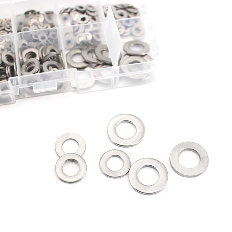 Bevestigingsringen 20 stks Rvs Platte Ring Ultradunne Pakking Dunne