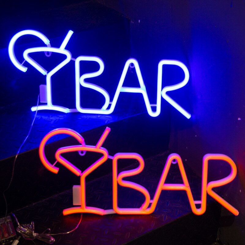Led Bar Neon Sign Light Art Decor Neon Lamp Tube With Remote Contral For Party Bar Ktv Home Room Wall Decorative Night Lamp