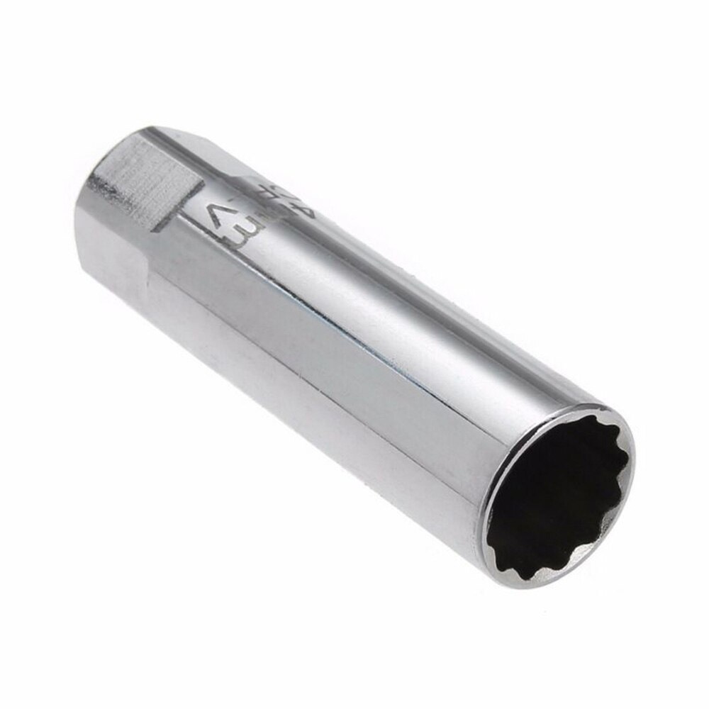 Vehicle Spark Plug Socket Wrench Remover Installation Tool For BMW Nissan Sparks Glow Plugs Silver Accessory