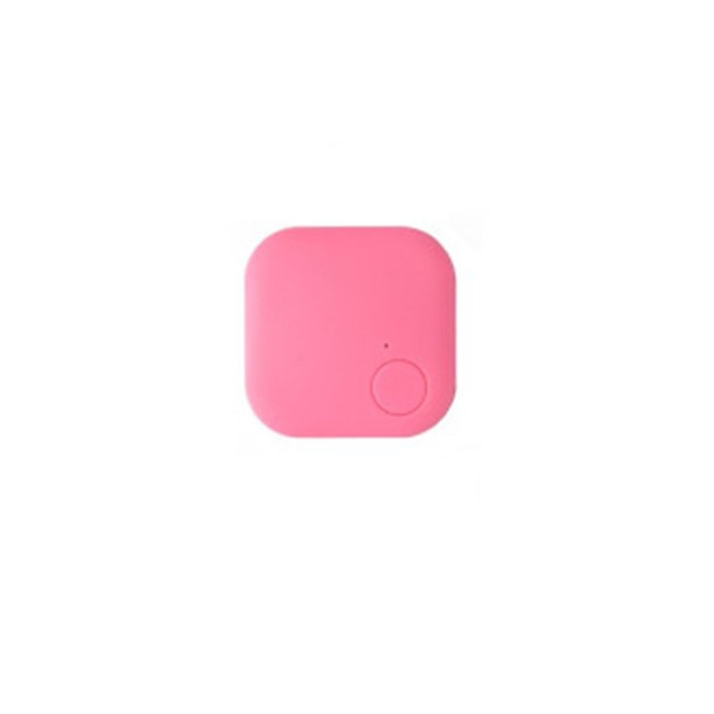 Portable Mini Square Anti Lost Device Bluetooth Remote Anti Theft Key Finder Smart Locator Bluetooth Remote Anti Theft Keychain: Pink