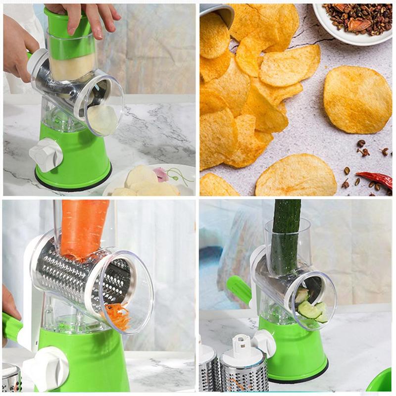 Manual Vegetable Cutter Slicer Kitchen Accessories Multifunctional Round Mandoline Slicer Potato Cheese Kitchen Gadgets