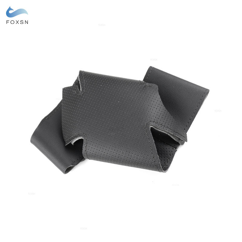 Voor Ford Ecosport Voor Fiesta - Auto Stuurhoes Geperforeerde Microfiber Lederen Interieur Accessoires: Zilver