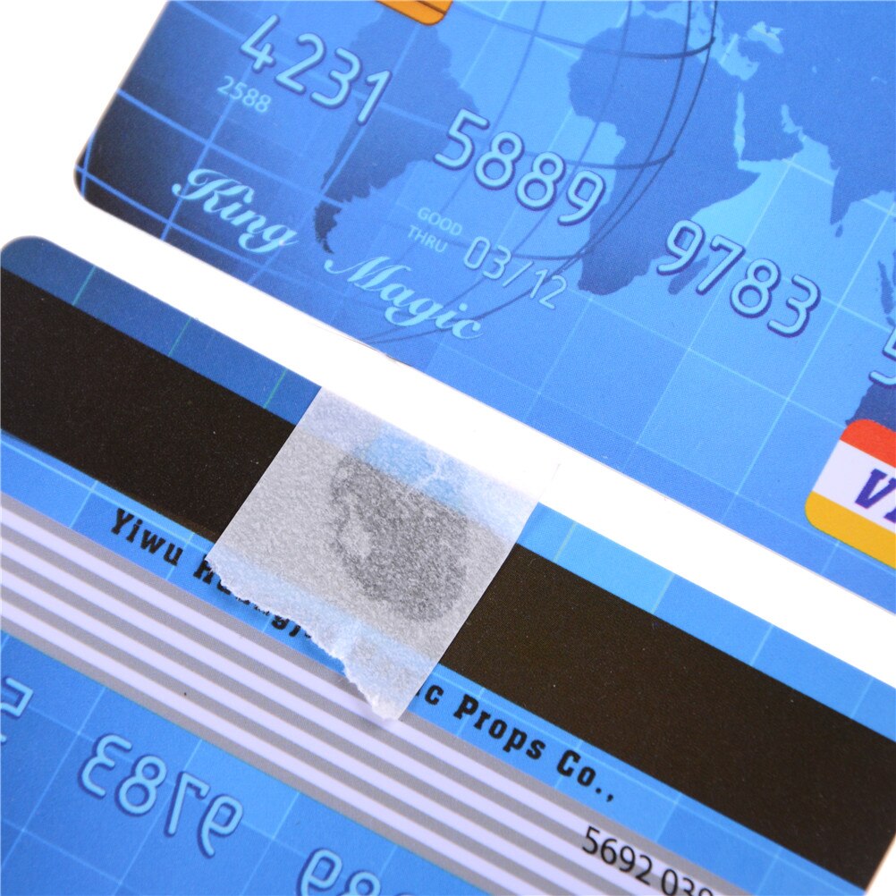 2 stuks satge magische rekwisieten creditcard  + 1 stuks pvc transparante staaf zwevende creditcard - goocheltrucs, magische accessoires, close-up