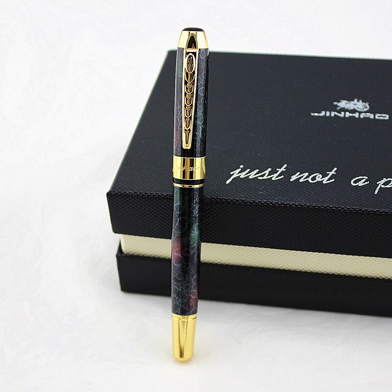 JINHAO 250 black gold vulpen luxe kantoor inkt pen 0.5mm art penpunt pen