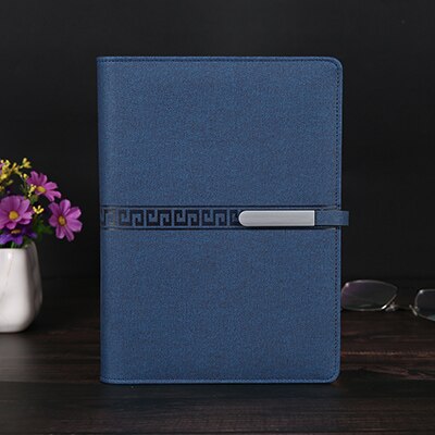 A5 Business Notebook School Office Planner Stationery Agenda Diary Organizer Portable Loose-leaf Detachable Buckle: Blue