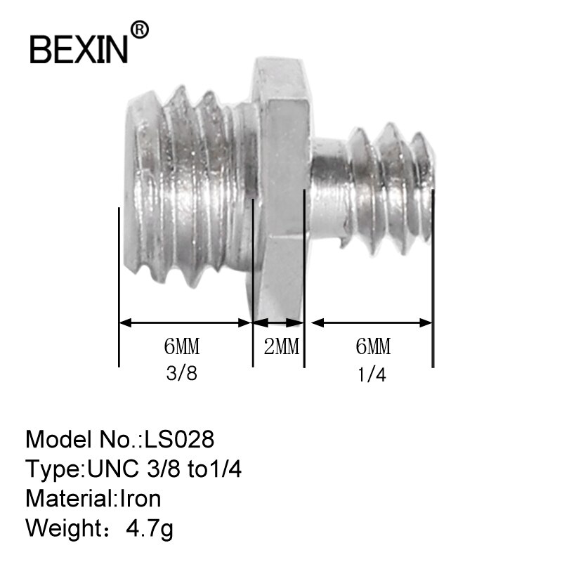 Camera Accessories Camera screw 3/8 To 1/4 Inch Monut Adapter Fixed Screw For Camera DSLR Tripod Monopod Connection Mounting