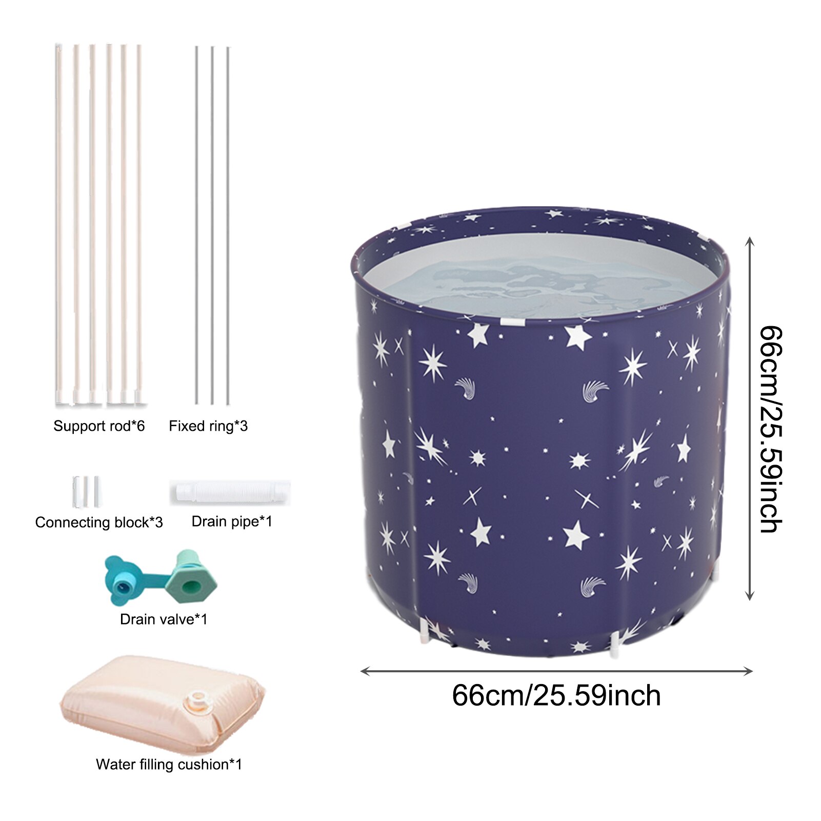 1PCS Portable Foldable Bathtub Family Bathroom SPA Soaking Non-toxic Pvc Waterproof Canvas Large Bathtub For Family Spa