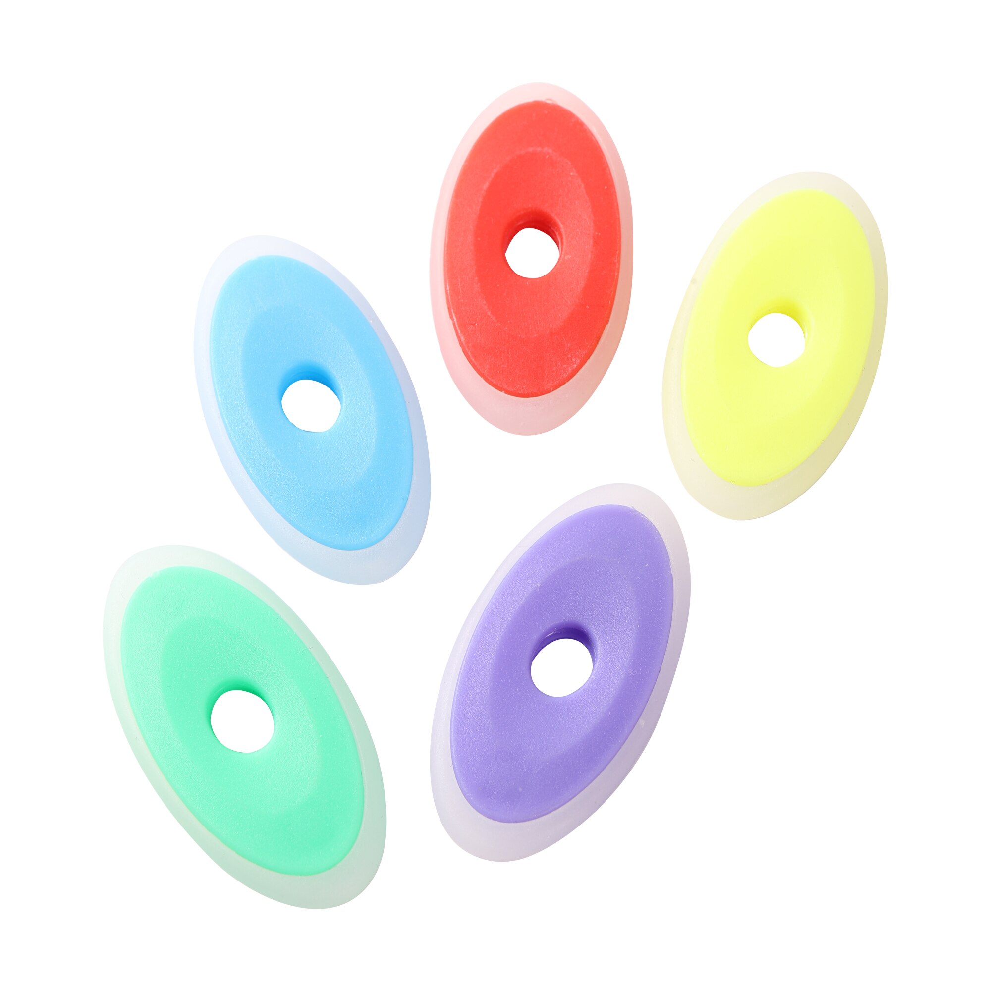 5 Kleuren/Set Uitwisbare Gel Pen Speciale Gum Ovale Vorm Wrijven Gum Mooie Snoep Kleuren Student School Kantoor briefpapier