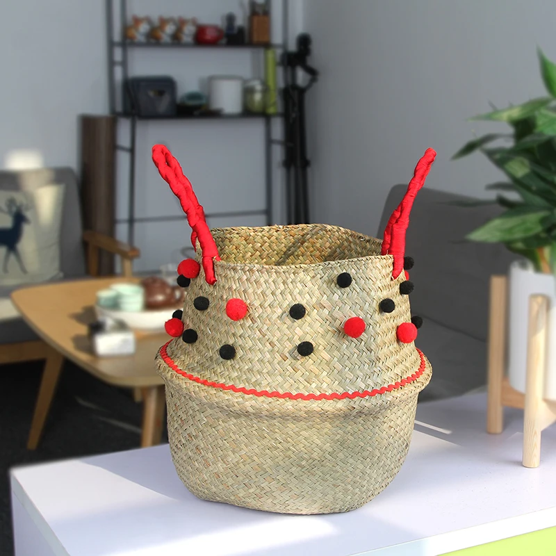 Cache-pot Panier Tressé En Fibre De Seagrass Naturel - Pour Plantes Fleurs - Fait Main