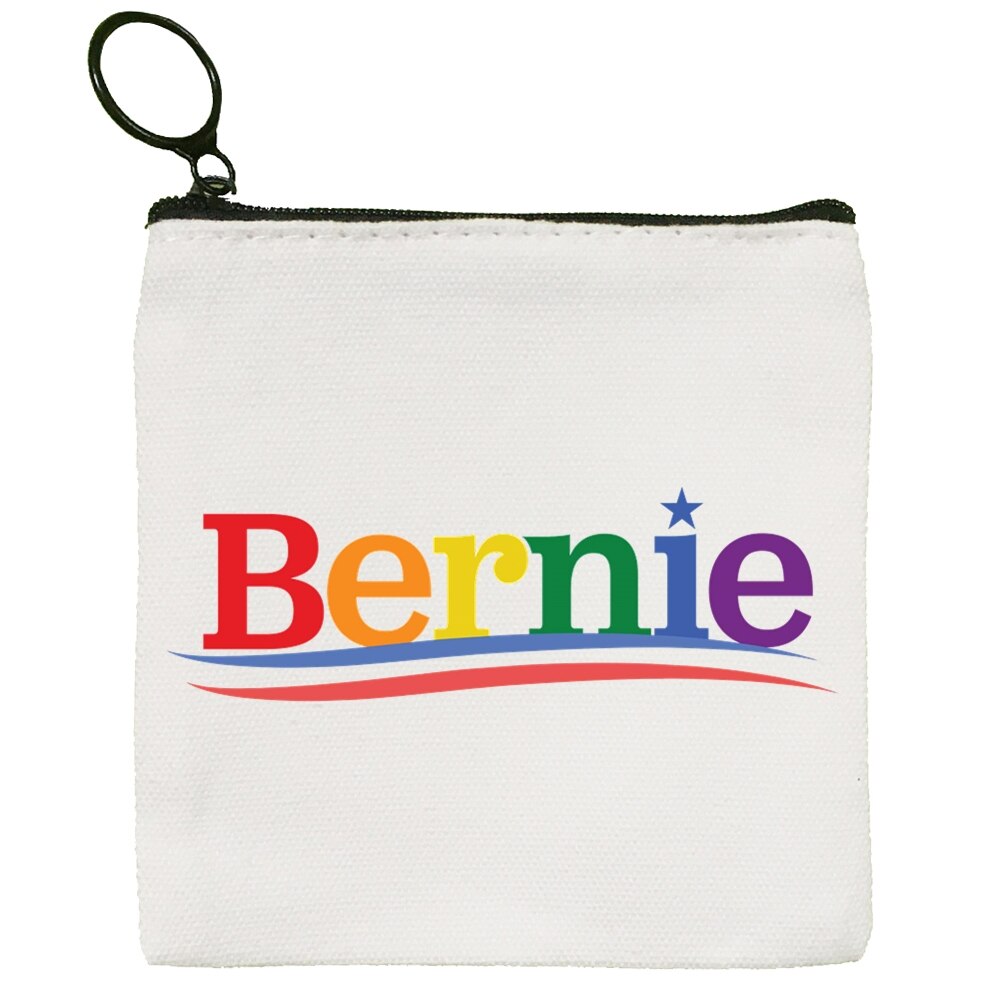 Bernie Sanders Inauguration Bernie Mood Canvas Coin Purse Coin Purse Collection Canvas Bag Small Wallet Zipper Key Bag