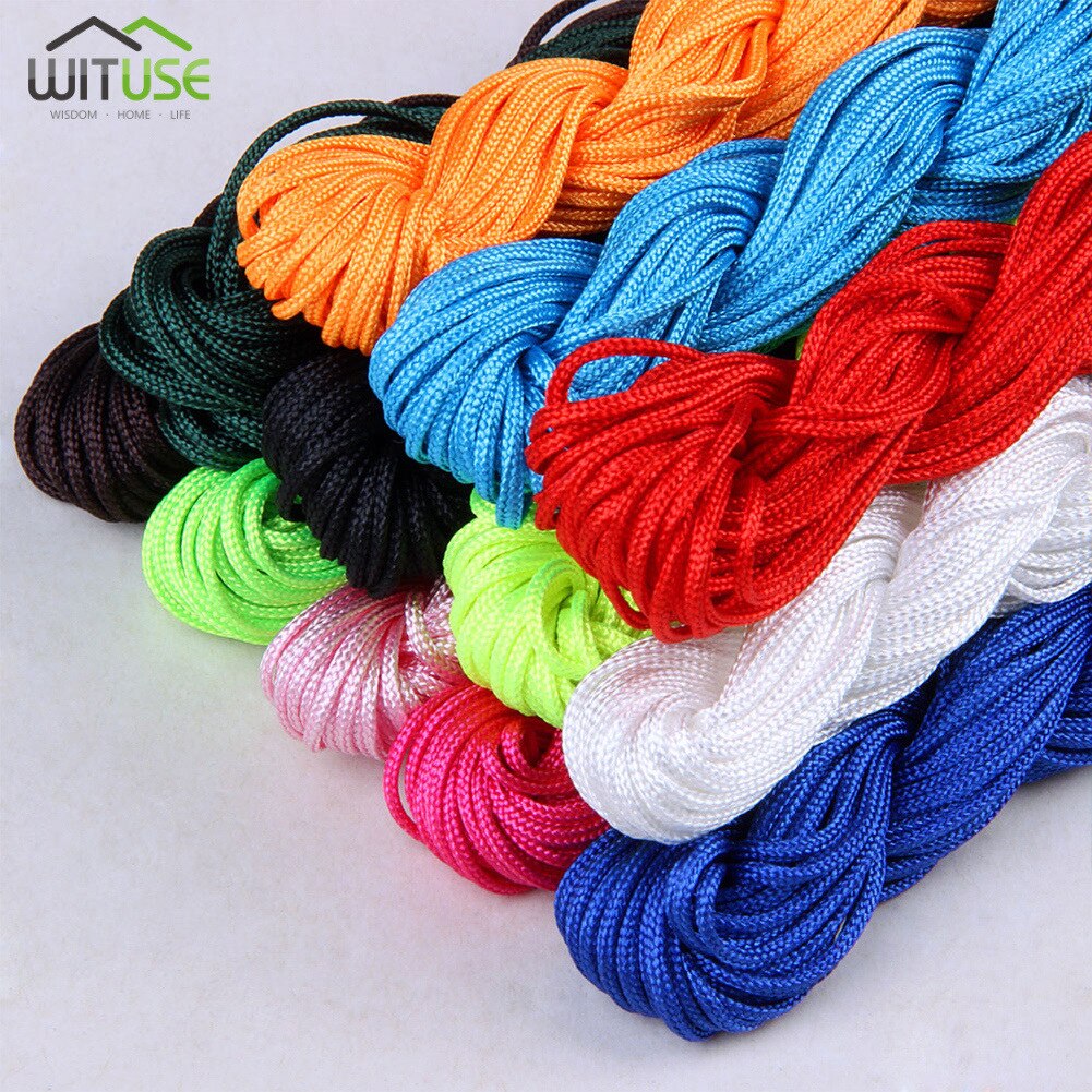 20M Shamballa Beads Bracelet Thread 1mm Polyester Cord Chinese Knot Macrame Rattail Cord For DIY Jewelry Findings