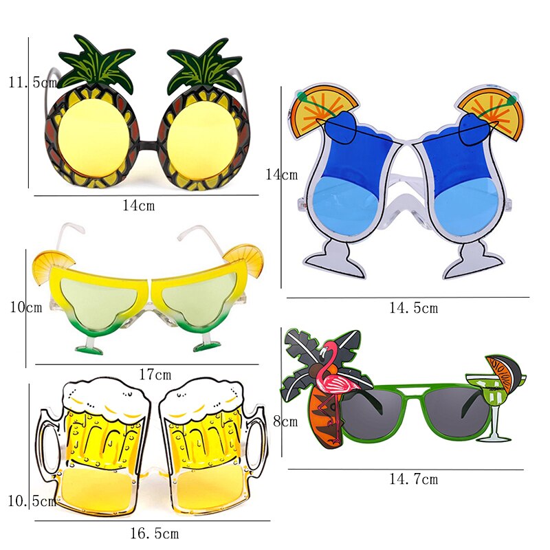 Frauen Cartoon Strand Party Bier Festival Kreative Sonnenbrille Party Dekorationen Flamingo 1PC Lustige Hochzeit Hawaiian Stil Neuheit