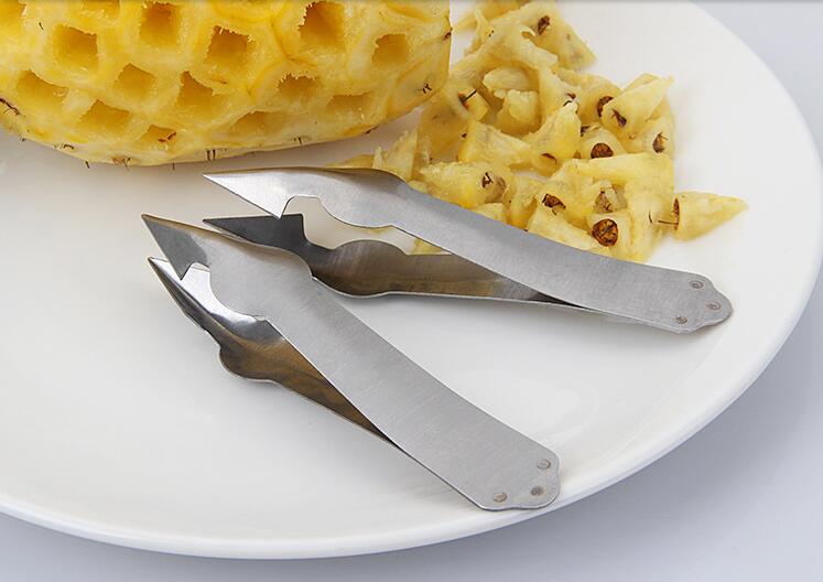 Clipe removedor de semente de abacaxi, aparelho de aço inoxidável para descascar abacaxi, ferramenta de cozinha prática para casa