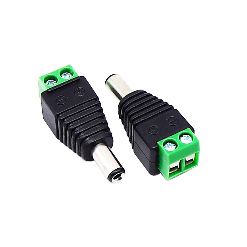 5 Pairs Dc Power Plug Connector 2.1Mm X 5.5Mm 5.5*2.5Mm Dc Connector Power Jack Adapter plug Kabel Connector Voor Led Strip Licht