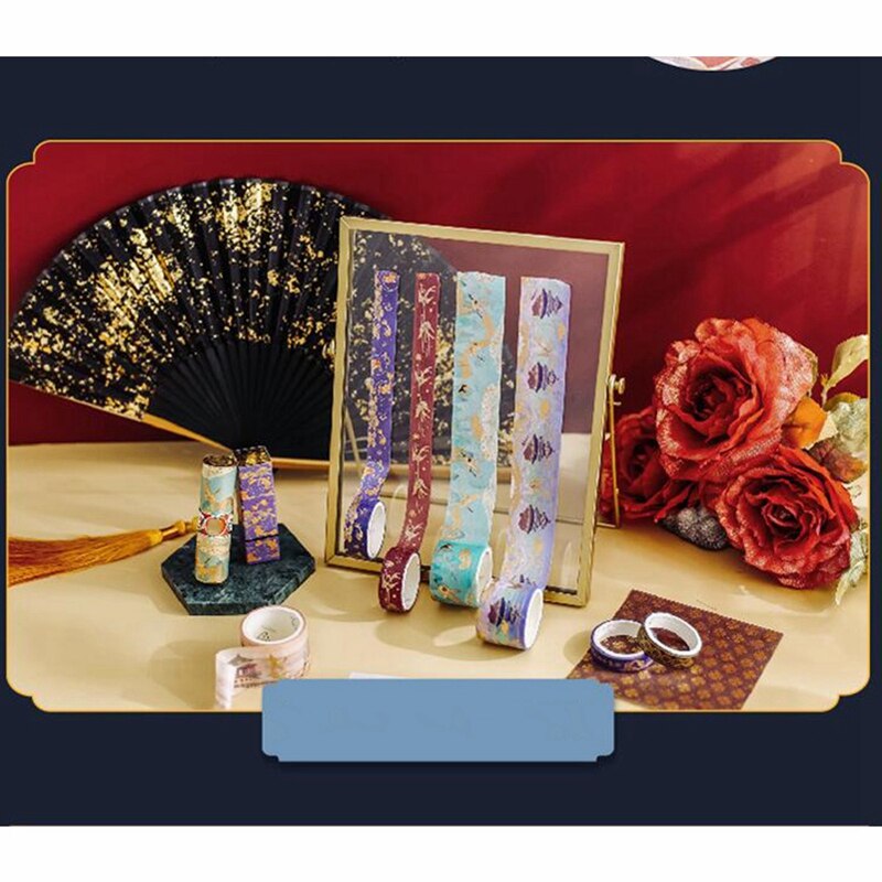 2Set Retro Chinese Stijl Masking Washi Tape Set Decoratieve Plakband Voor Diy Scrapbooking Sticker Label-D & een