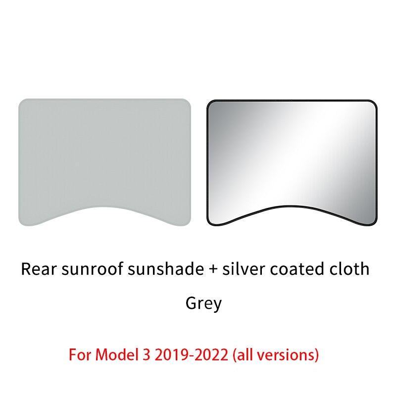 For tesla model 3 2022/model Y Glass roof Sunshade Front Rear Sunroof Skylight Blind Shading Net sunroof sunshade: model 3 Rear